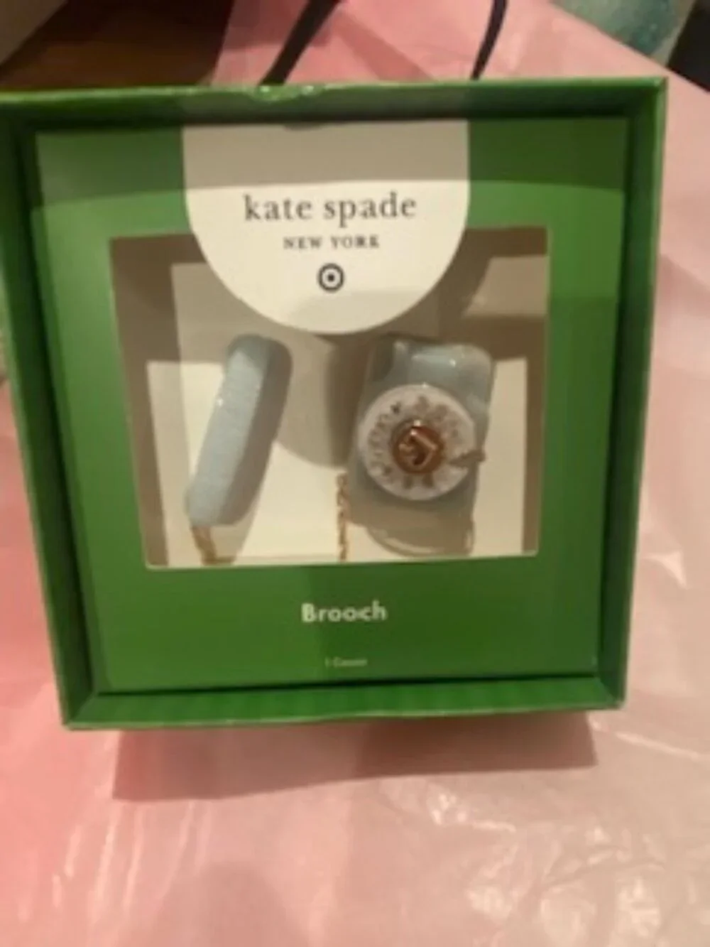 Kate Spade rotary telephone Brooch -New